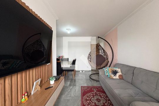Sala de apartamento à venda com 3 quartos, 72m² em Vila Bela Vista, Santo André