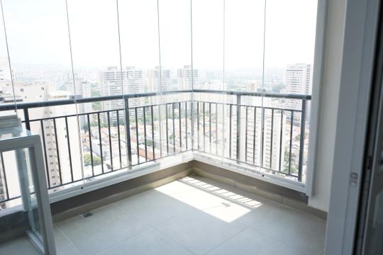 Sacada da Sala/Cozinha de apartamento à venda com 1 quarto, 40m² em Belenzinho, São Paulo