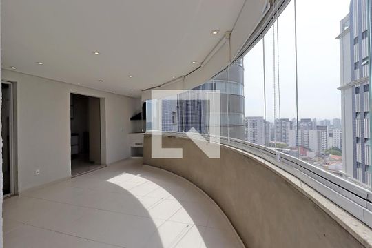 Varanda Gourmet de apartamento para alugar com 3 quartos, 124m² em Vila Scarpelli, Santo André
