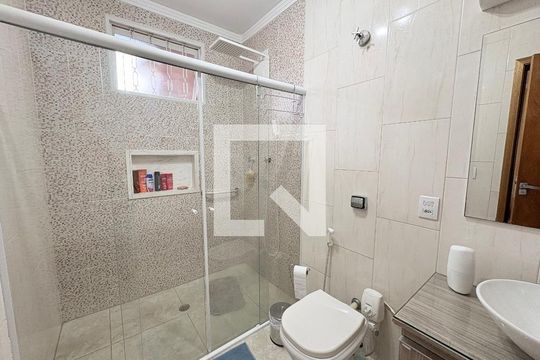 Banheiro da Suíte de casa à venda com 2 quartos, 150m² em Fazenda Grande, Jundiaí
