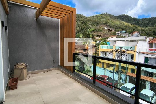 Varanda da Suíte 1 de casa de condomínio à venda com 3 quartos, 196m² em Vargem Grande, Rio de Janeiro