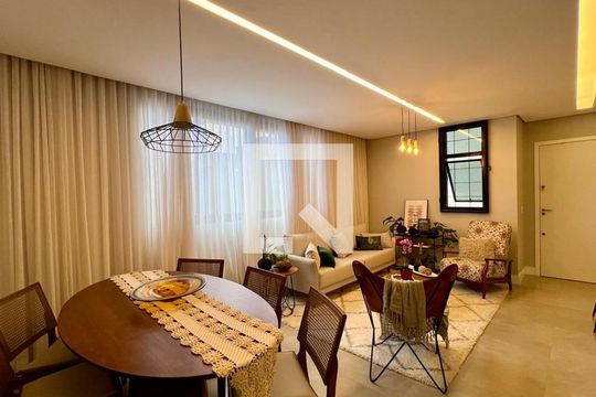 sala  de apartamento à venda com 3 quartos, 85m² em Serra, Belo Horizonte