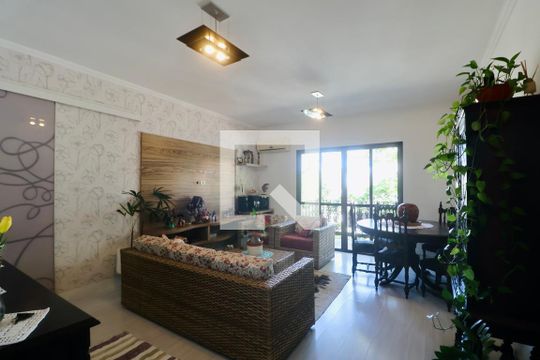 Sala de apartamento para alugar com 4 quartos, 110m² em Balneario Cidade Atlantica, Guarujá