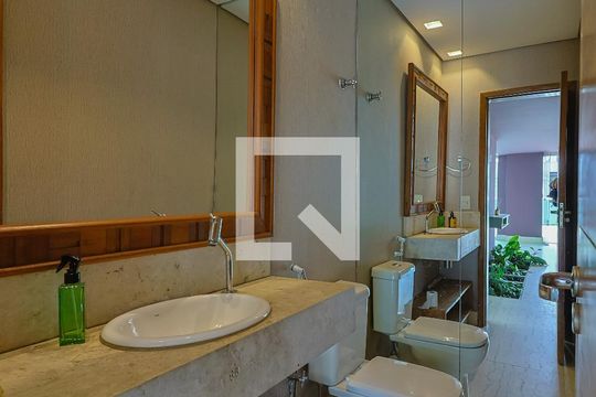 Lavabo de casa de condomínio à venda com 5 quartos, 480m² em Alphaville - Lagoa dos Ingleses, Nova Lima