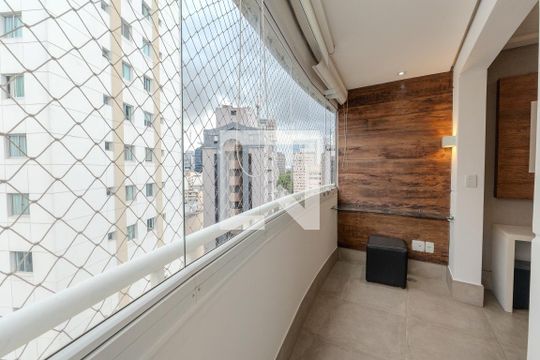 Varanda da Sala de apartamento para alugar com 1 quarto, 51m² em Consolação, São Paulo