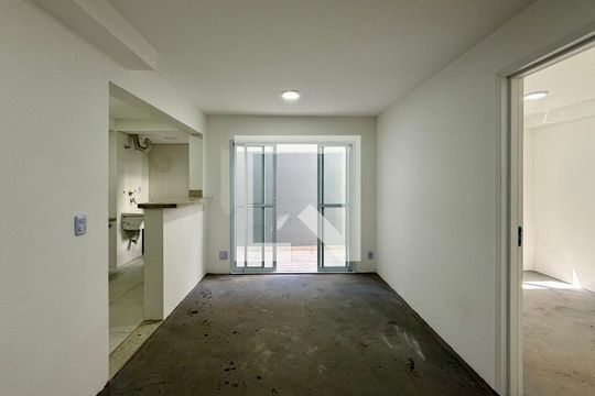 Sala  de apartamento à venda com 1 quarto, 46m² em Santo Amaro, São Paulo