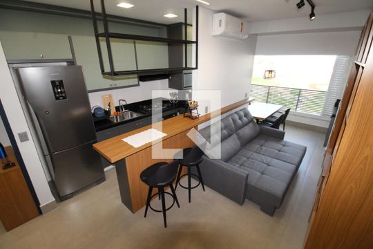 Sala de apartamento para alugar com 1 quarto, 52m² em Parque Residencial Aquarius, São José dos Campos