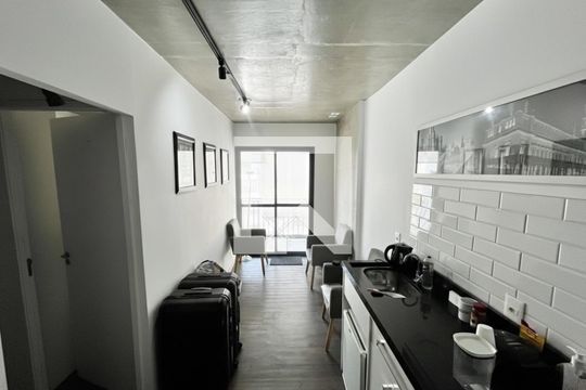 Sala/Cozinha de apartamento à venda com 1 quarto, 40m² em Santana, São Paulo
