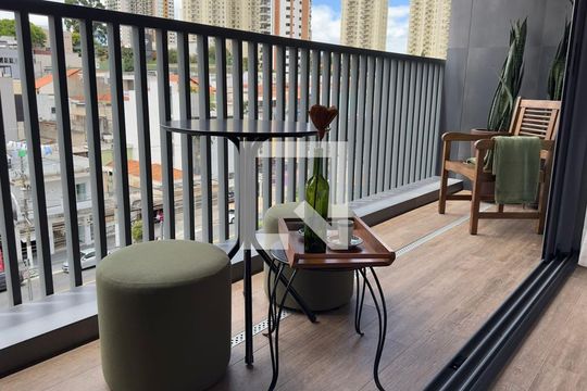 Varanda  de kitnet/studio à venda com 1 quarto, 31m² em Vila Gomes Cardim, São Paulo