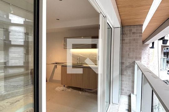 Varanda da sala de apartamento à venda com 1 quarto, 50m² em Gávea, Rio de Janeiro