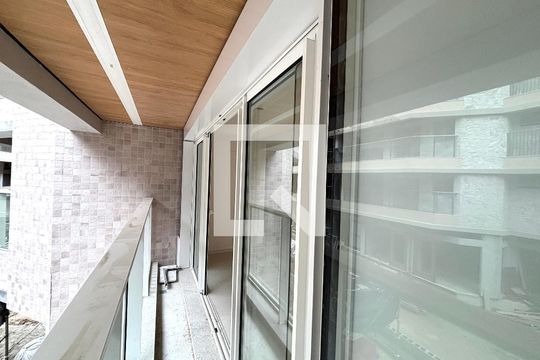 Varanda da sala de apartamento à venda com 1 quarto, 50m² em Gávea, Rio de Janeiro