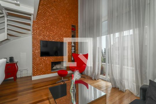 Sala de apartamento para alugar com 1 quarto, 104m² em Moinhos de Vento, Porto Alegre