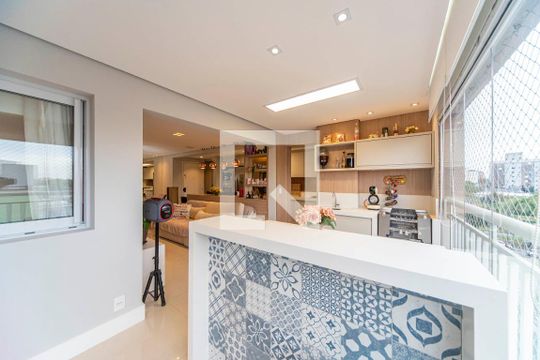 Varanda Gourmet de apartamento à venda com 3 quartos, 90m² em Vila Apiai, Santo André