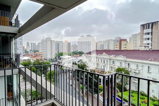 Varanda da Sala de kitnet/studio à venda com 1 quarto, 35m² em Vila Mariana, São Paulo