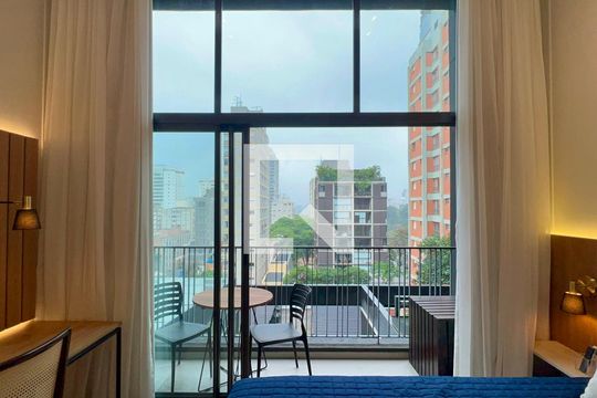 Varanda de kitnet/studio à venda com 1 quarto, 28m² em Pinheiros, São Paulo