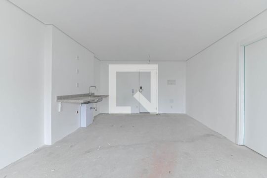 Sala - Cozinha Integrada de apartamento à venda com 1 quarto, 54m² em Campo Belo, São Paulo