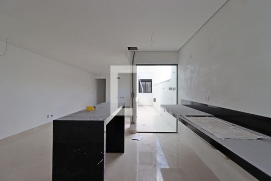 Cozinha de apartamento à venda com 2 quartos, 90m² em Jardim Santo Antônio, Santo André