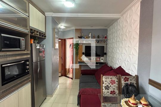 Sala/Cozinha de apartamento à venda com 2 quartos, 76m² em Jardim Marek, Santo André