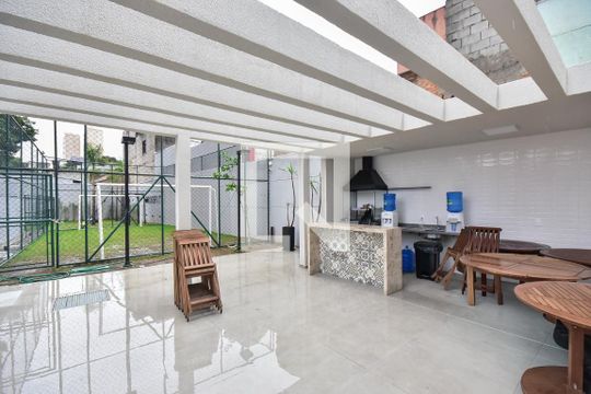 Área comum - Churrasqueira de kitnet/studio à venda com 1 quarto, 17m² em Vila Plana, São Paulo
