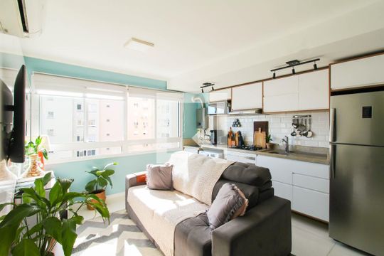 Sala de apartamento à venda com 2 quartos, 51m² em Fátima, Canoas