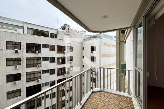 Varanda da sala de apartamento para alugar com 3 quartos, 115m² em Leblon, Rio de Janeiro