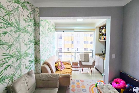 Varanda da Sala  de apartamento à venda com 4 quartos, 118m² em Picanço, Guarulhos