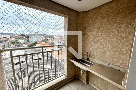 Varanda da Sala de apartamento à venda com 2 quartos, 66m² em Vila Galvão, Guarulhos