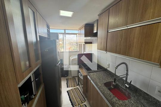 Cozinha e área de serviço de apartamento à venda com 2 quartos, 51m² em Jardim Alvorada, Belo Horizonte
