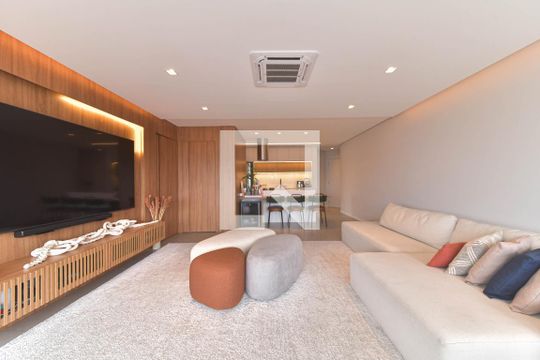 Sala de apartamento à venda com 1 quarto, 76m² em Cidade Monções, São Paulo