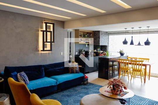sala de apartamento para alugar com 3 quartos, 113m² em Vila Osasco, Osasco