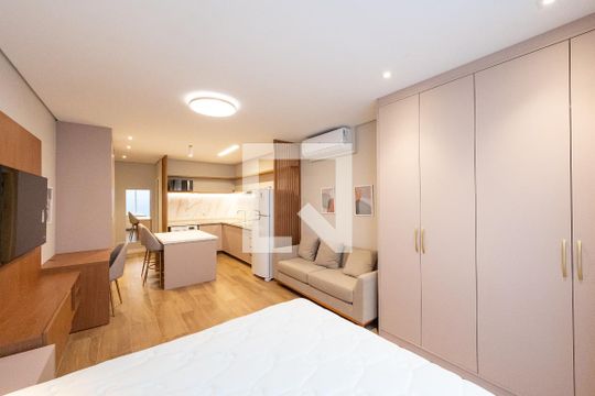 Sala/Quarto de kitnet/studio para alugar com 1 quarto, 29m² em Vila Clementino, São Paulo