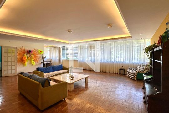 Sala de apartamento para alugar com 4 quartos, 300m² em Copacabana, Rio de Janeiro