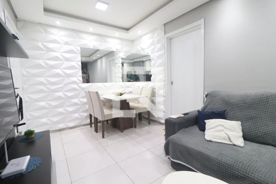 Sala de apartamento à venda com 1 quarto, 45m² em Canudos, Novo Hamburgo