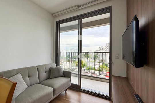 Sala  de apartamento para alugar com 2 quartos, 37m² em Santo Amaro, São Paulo