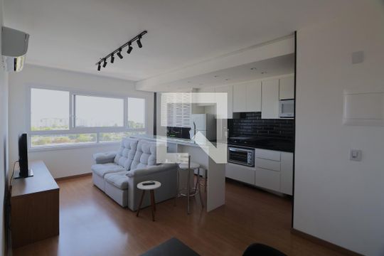 Sala/Cozinha de apartamento à venda com 2 quartos, 54m² em Centro, Canoas