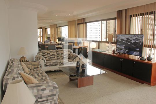 Sala de apartamento para alugar com 3 quartos, 184m² em Gonzaga, Santos
