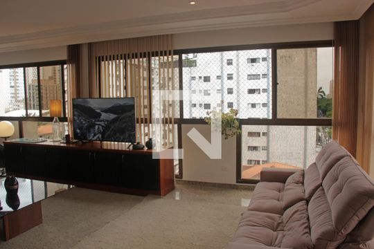 Sala de apartamento para alugar com 3 quartos, 184m² em Gonzaga, Santos