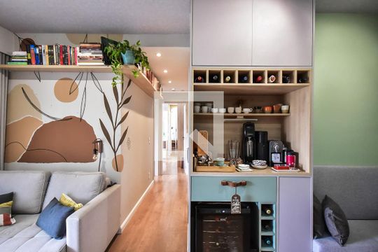 Sala de apartamento para alugar com 2 quartos, 63m² em Vila Andrade, São Paulo