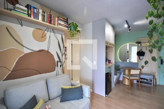 Sala de apartamento para alugar com 2 quartos, 63m² em Vila Andrade, São Paulo