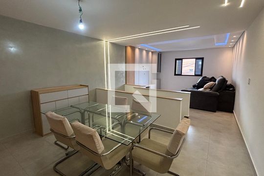 Sala - Sala de jantar  de casa à venda com 3 quartos, 133m² em Parque Novo Oratório, Santo André