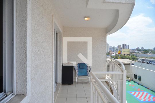 Varanda da Sala de apartamento à venda com 3 quartos, 86m² em Vila Valparaíso, Santo André