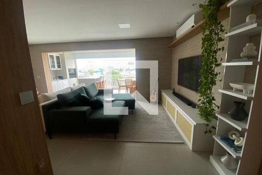 Sala de TV de apartamento à venda com 3 quartos, 154m² em Jardim Caravelas, São Paulo