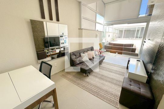 Sala de apartamento para alugar com 2 quartos, 120m² em Canasvieiras, Florianópolis