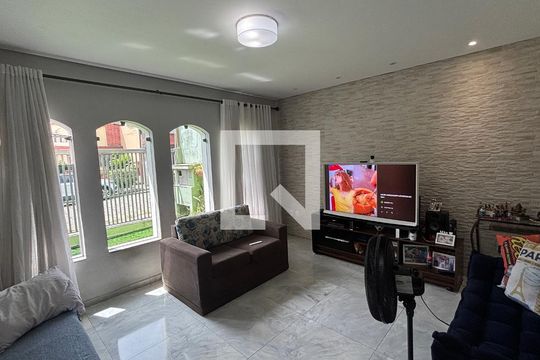 Sala de casa à venda com 3 quartos, 171m² em Vila Homero Thon, Santo André