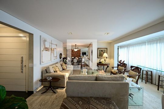 Sala de apartamento para alugar com 3 quartos, 182m² em Real Parque, São Paulo