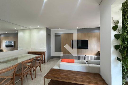 Sala de apartamento à venda com 1 quarto, 64m² em Alphaville Empresarial, Barueri