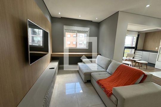 Sala de apartamento à venda com 1 quarto, 64m² em Alphaville Empresarial, Barueri