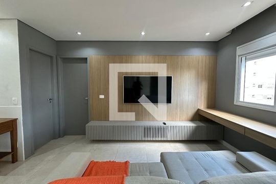 Sala de apartamento à venda com 1 quarto, 64m² em Alphaville Empresarial, Barueri