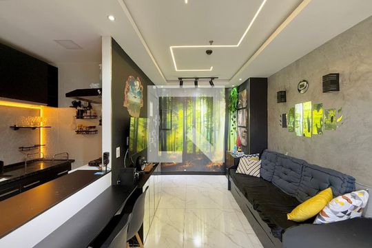 Sala  de apartamento à venda com 1 quarto, 45m² em Nova Piraju, São Paulo
