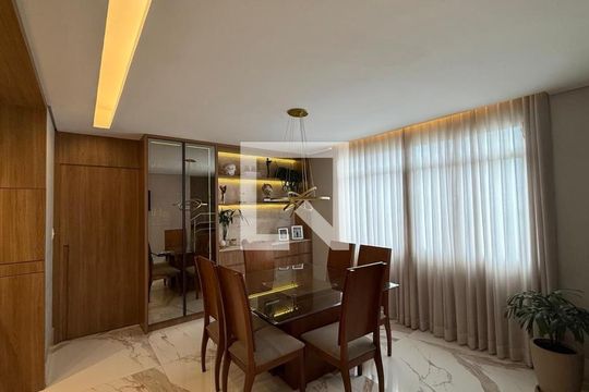 Sala de apartamento à venda com 4 quartos, 210m² em Palmares, Belo Horizonte